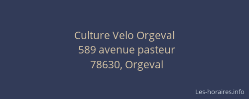 Culture Velo Orgeval