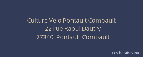 Culture Velo Pontault Combault
