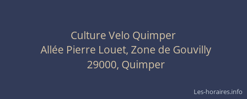 Culture Velo Quimper