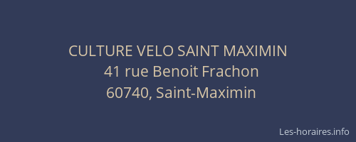 CULTURE VELO SAINT MAXIMIN