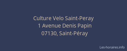 Culture Velo Saint-Peray