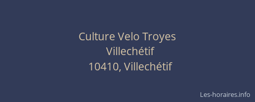 Culture Velo Troyes