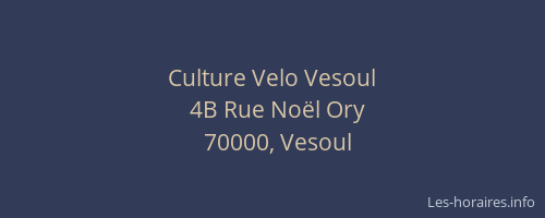Culture Velo Vesoul