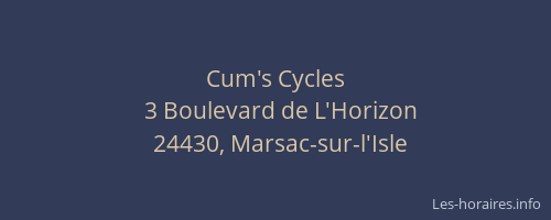 Cum's Cycles