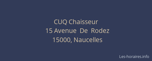CUQ Chaisseur
