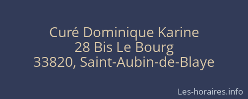 Curé Dominique Karine