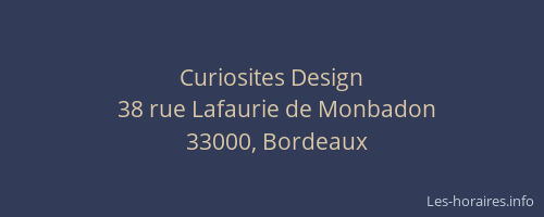Curiosites Design