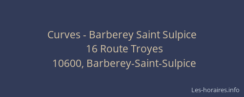Curves - Barberey Saint Sulpice
