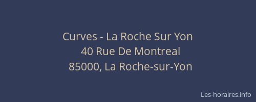 Curves - La Roche Sur Yon