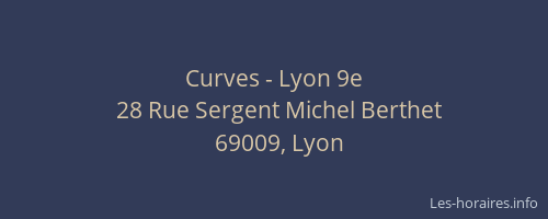 Curves - Lyon 9e