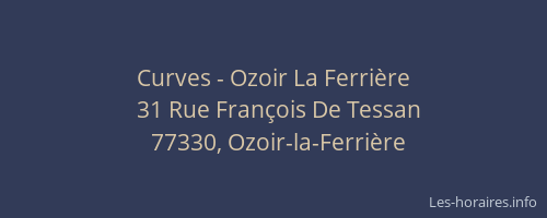 Curves - Ozoir La Ferrière