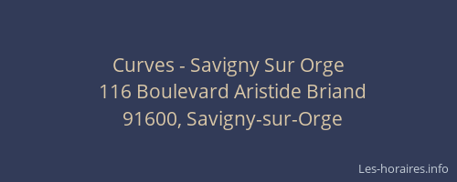 Curves - Savigny Sur Orge
