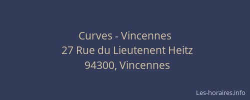 Curves - Vincennes