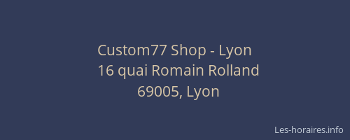 Custom77 Shop - Lyon