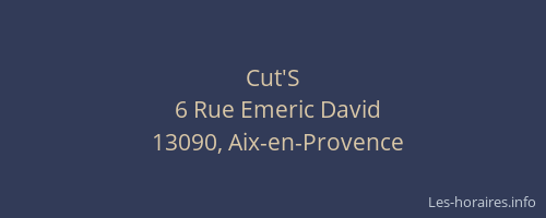 Cut'S