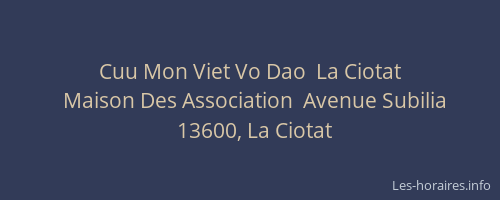 Cuu Mon Viet Vo Dao  La Ciotat
