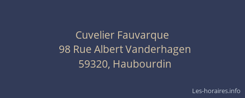 Cuvelier Fauvarque