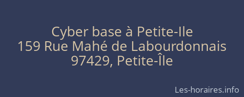 Cyber base à Petite-Ile