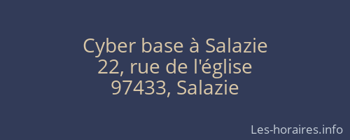 Cyber base à Salazie