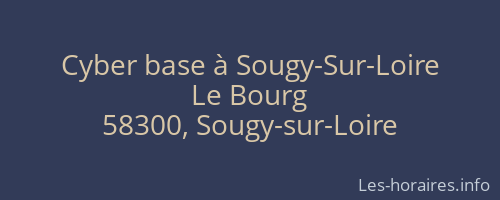 Cyber base à Sougy-Sur-Loire