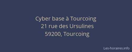 Cyber base à Tourcoing