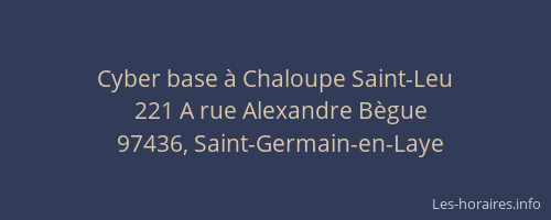 Cyber base à Chaloupe Saint-Leu