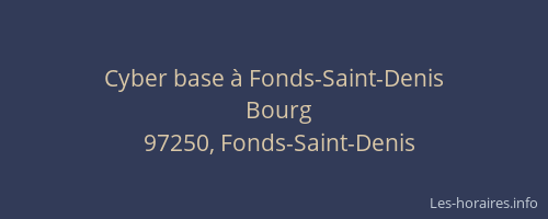 Cyber base à Fonds-Saint-Denis