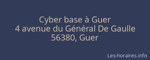 Cyber base &agrave; Guer