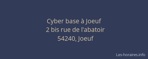 Cyber base à Joeuf