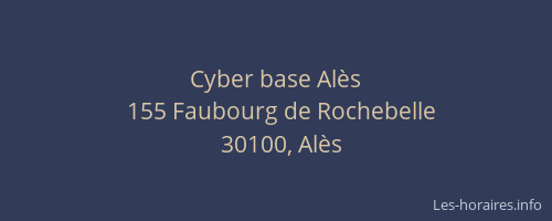 Cyber base Al&egrave;s
