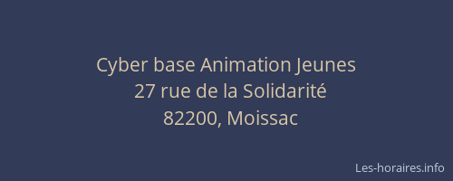 Cyber base Animation Jeunes