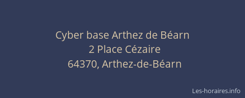Cyber base Arthez de Béarn