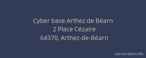 Cyber base Arthez de B&eacute;arn