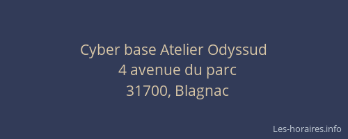 Cyber base Atelier Odyssud