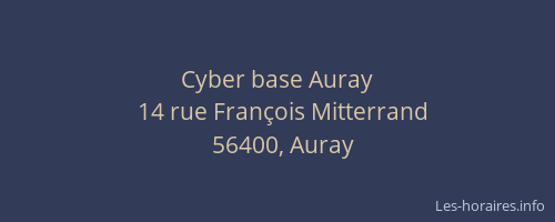 Cyber base Auray