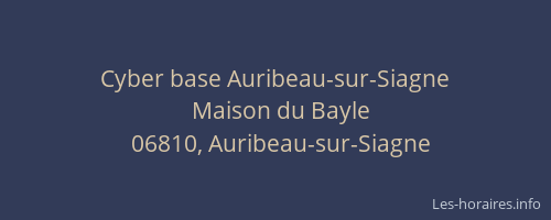 Cyber base Auribeau-sur-Siagne