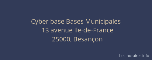 Cyber base Bases Municipales