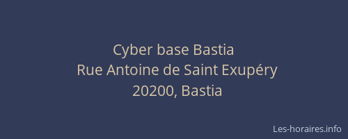 Cyber base Bastia