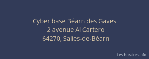 Cyber base B&eacute;arn des Gaves