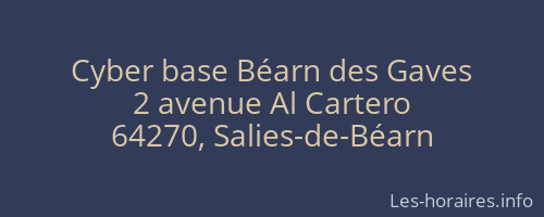 Cyber base Béarn des Gaves