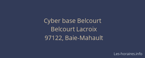 Cyber base Belcourt