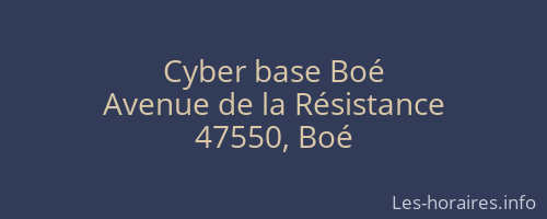 Cyber base Boé