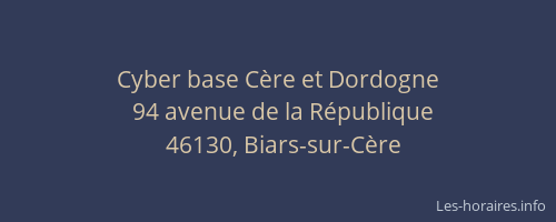 Cyber base Cère et Dordogne