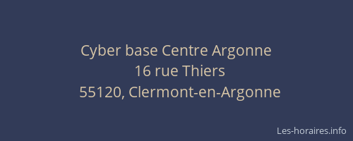 Cyber base Centre Argonne