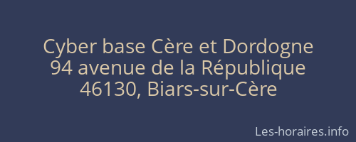 Cyber base Cère et Dordogne