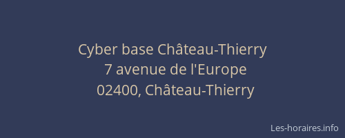 Cyber base Château-Thierry