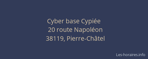 Cyber base Cypi&eacute;e