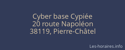 Cyber base Cypiée