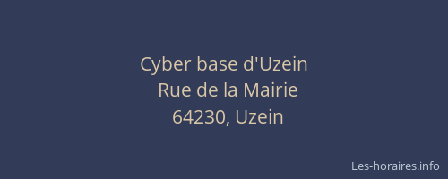 Cyber base d'Uzein