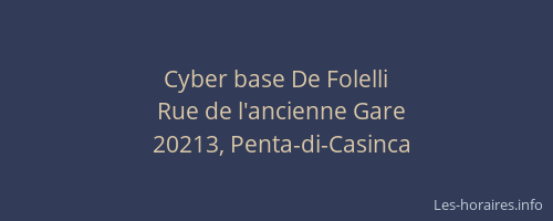 Cyber base De Folelli